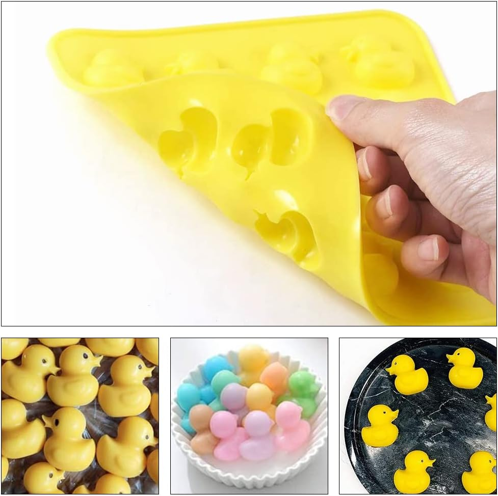 2 Pcs Duck Chocolate Silicone Mold - 16-Cavity Non-Stick Food Grade Silicone Molds for Ice Cube, Jelly, Fondant, Hard Candy image number 5
