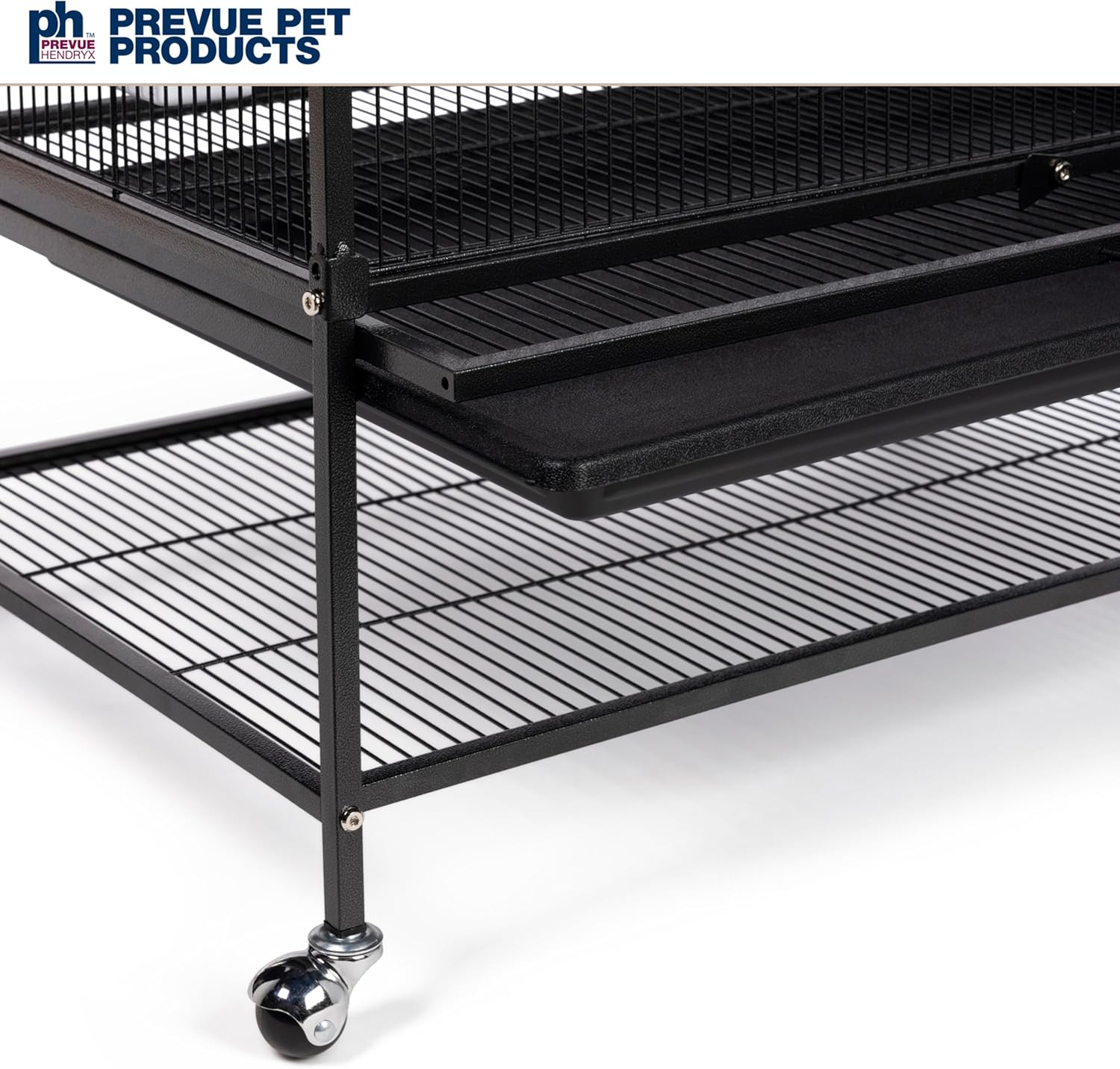 Prevue Pet Products Wrought Iron Flight Cage with Stand F040 Black Bird Cage, 31-Inch by 20-1/2-Inch by 53-Inch image number 5