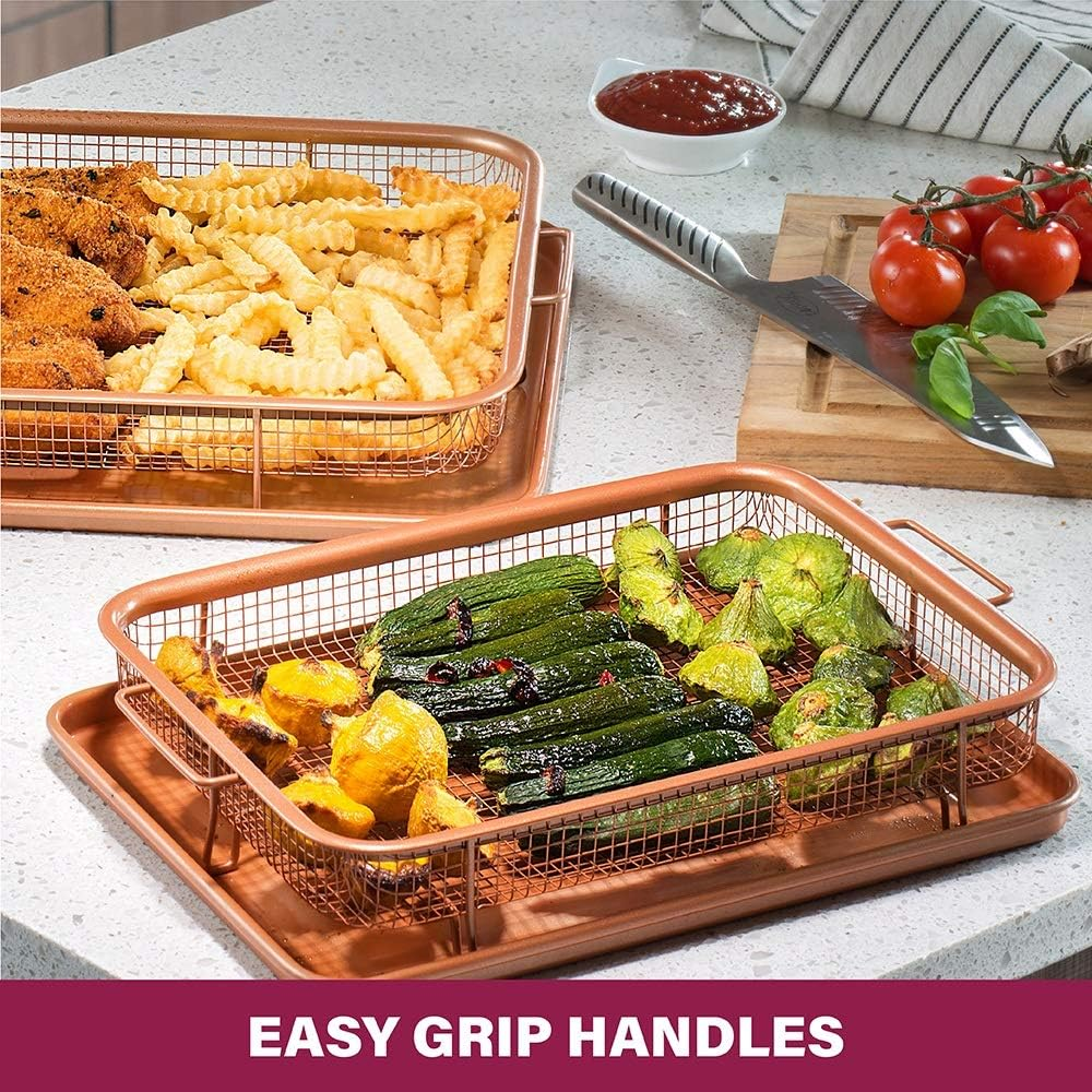 Gotham Steel Nonstick Copper Crisper Tray - AIR FRY in YOUR OVEN - as Seen on TV by Daniel Green image number 1