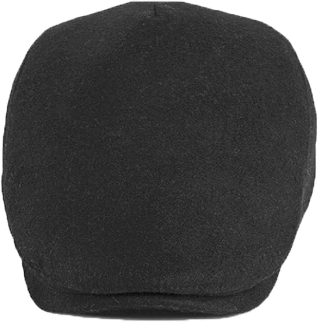 TRADERPLUS Men'S Newsboy Hat Flat Top Warm Panel Peak Beret Hat Adjustable Wool Blend Driver Hat Outdoor Winter Black image number 6