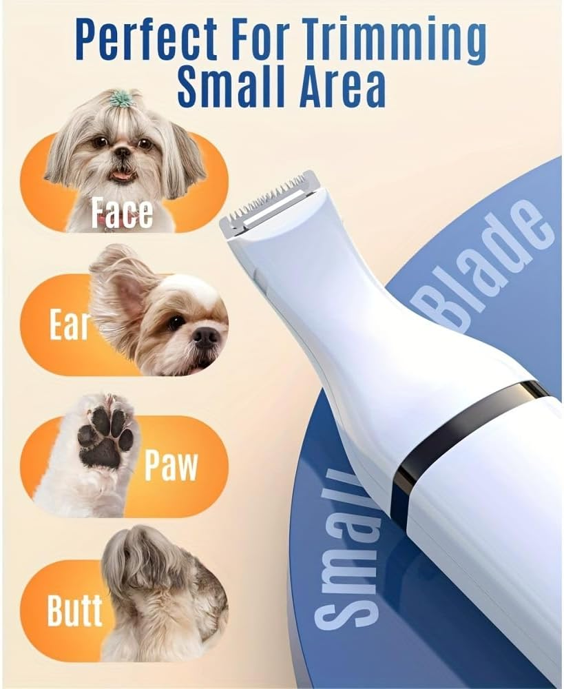 Dog Nail Grinder Set-Super Quiet Rechargeable-Pet Trimmer Nail Grinder Set-3 in 1 Electric Mini Pet Hair Shaver image number 4