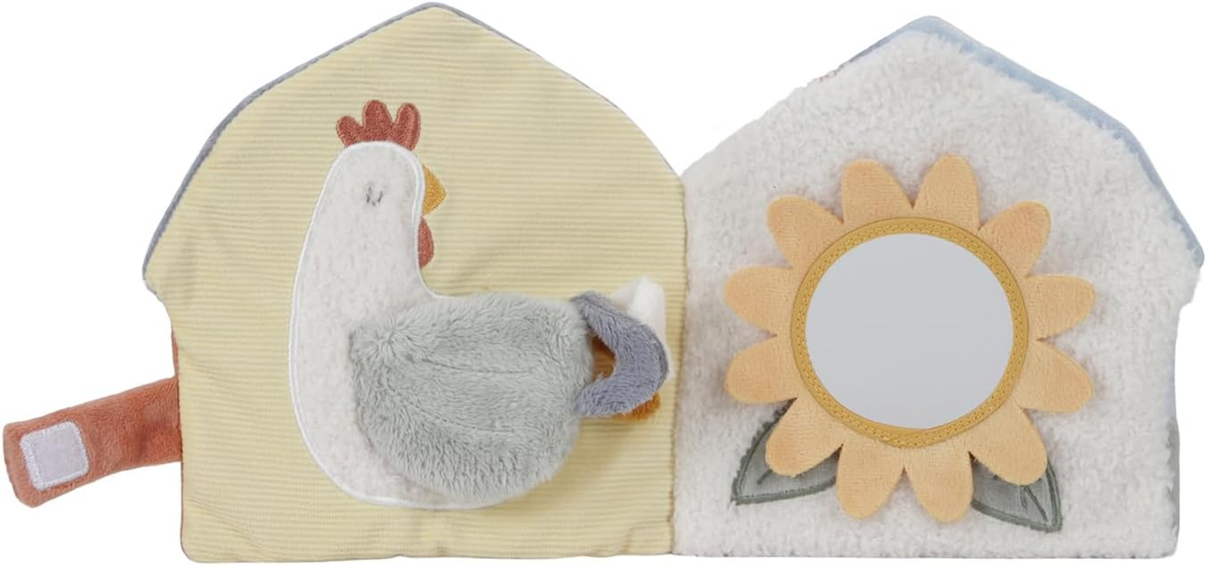 Little Dutch Little Farm Soft Activity Book - Toy - Activity Book - Newborn, Infant - Mirror, Rattle, Labels image number 4