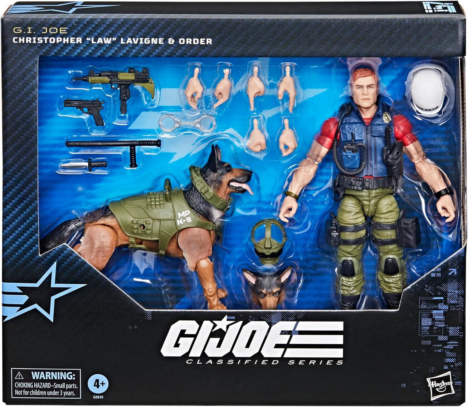 G.I. Joe Classified Series #157, Christopher Law Lavigne & Order, Collectible 6 Inch Action Figure & German Shepherd Dog Figure with 14 Accessories image number 5