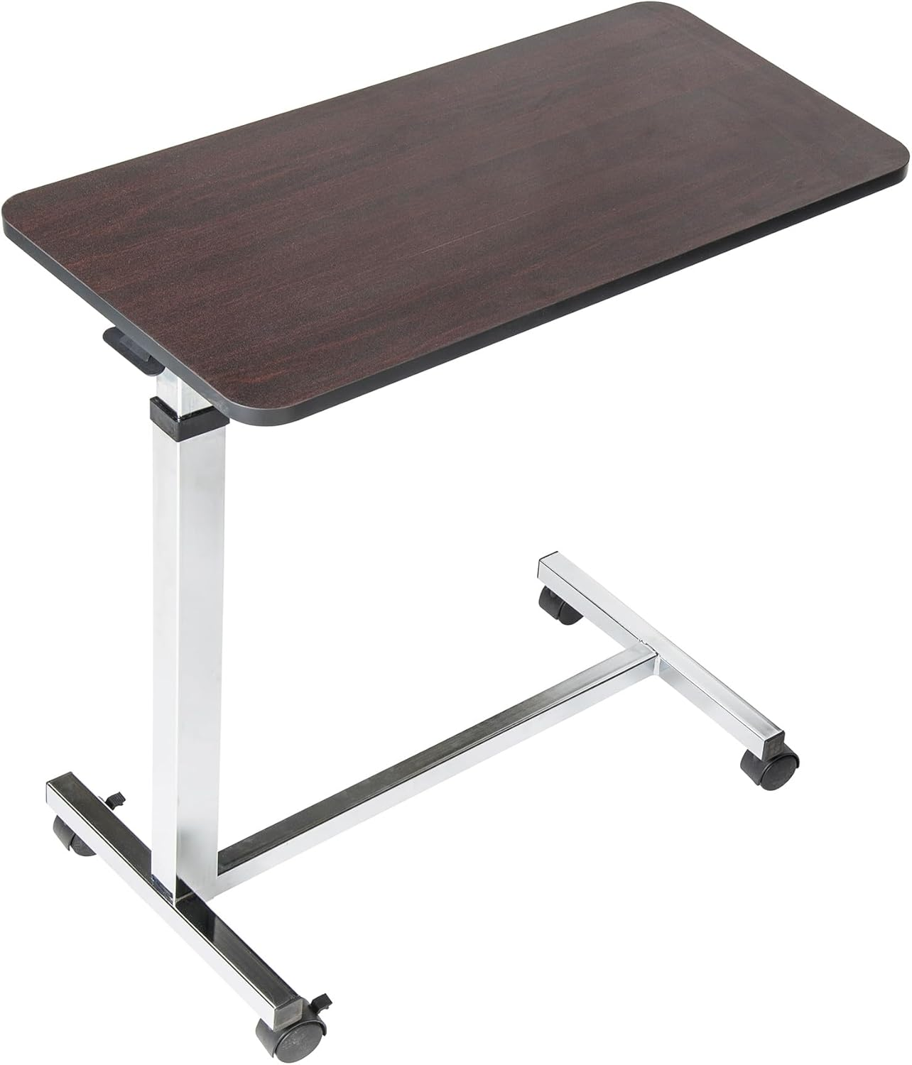 Drive Medical Non Tilt Top Overbed Table, Silver Vein