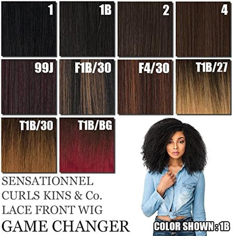(1B) - Sensationnel Curls Kinks & CO KINKY 4B-4C Empress Lace Edge Wig - GAME CHANGER (1B [Off Black]) image number 6