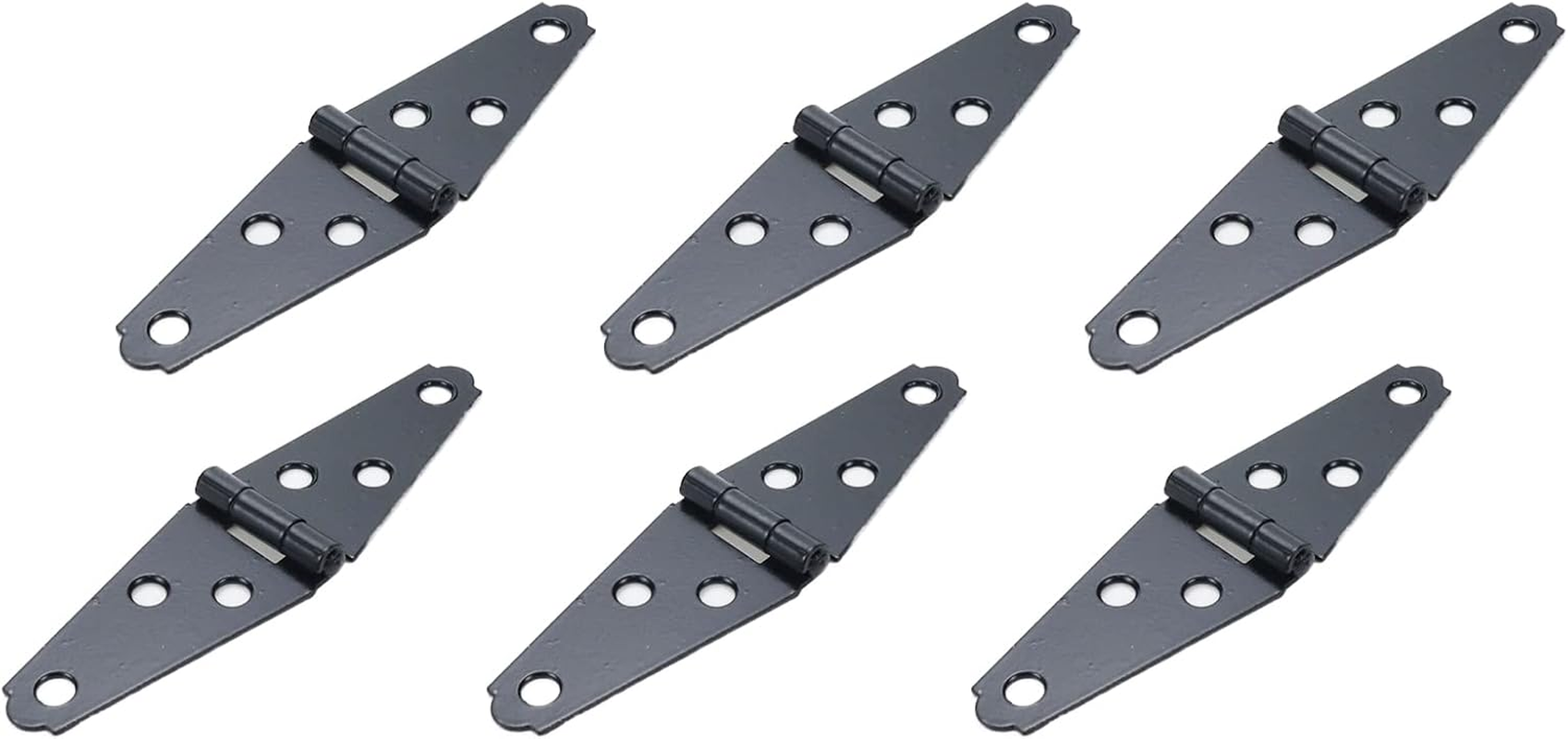 Geesatis 6 Pcs Hinges Heavy Duty Hinge 3 Inch Cabinet Closet Latch Door Hinge, with Mounting Screws