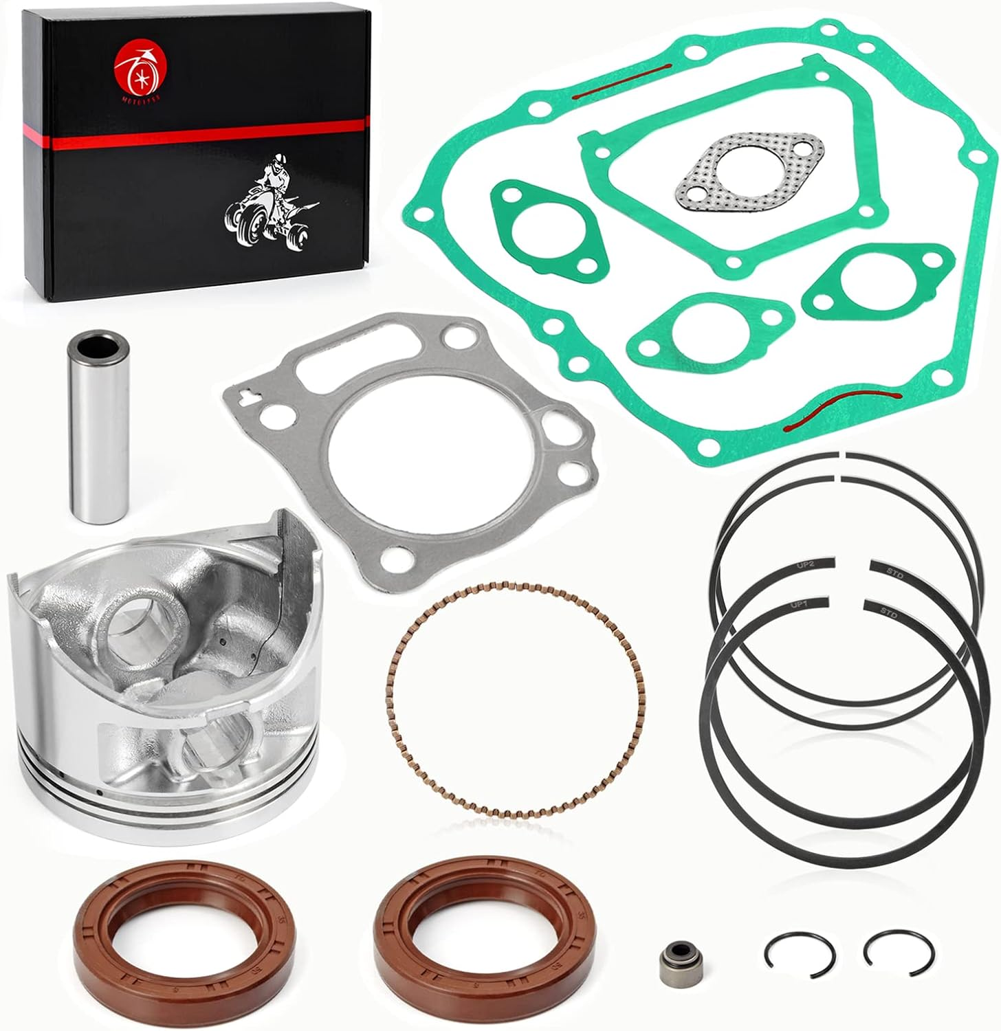 357Cc Engine Rebuild Kit Std Piston & Rings Gaskets Seals for Yamaha G21 G22 G23 G27 G28 2001-2009 YXP700A YXP1000A Pro Hauler 700 1000 2004-2006 YDR-A YTF-1 YTF-2 2007-2018