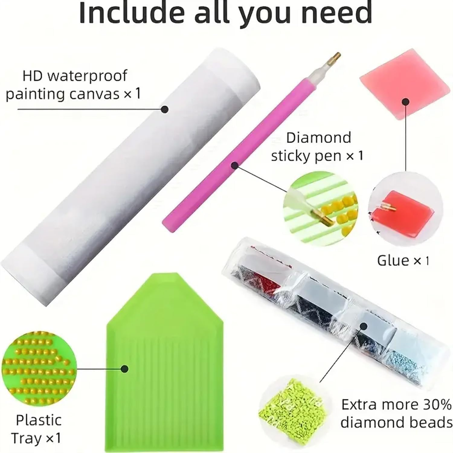 5D Diamond Painting Kits for Adult, Diamond Art Kits for Beginners, DIY Full Drill Diamond Dot Gem Art Kits for Home Decor 12 X 16 Inch image number 1