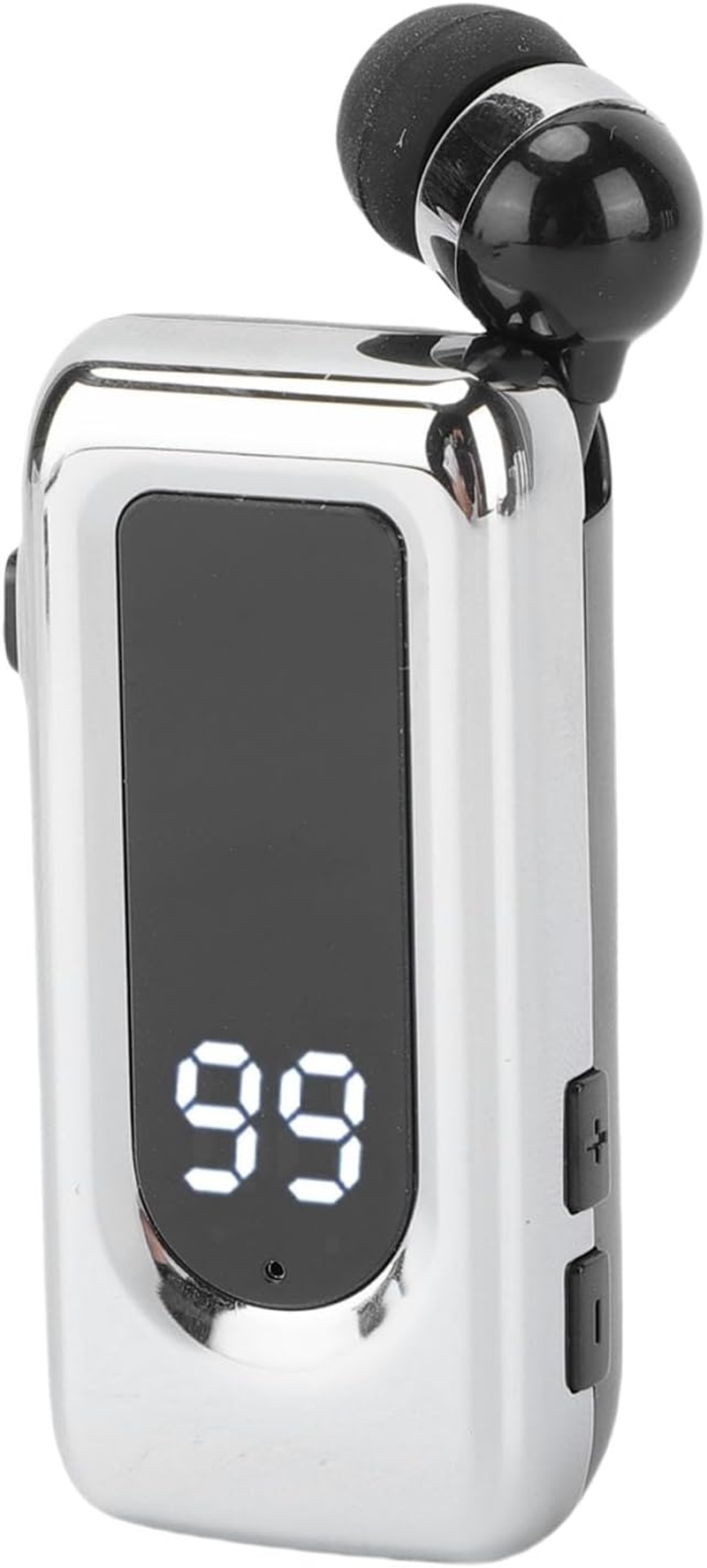 SENECESLI Smart LED Battery Indicator, Retractable BT5.4 Wireless Headphones, LED Display, Stereo Headphones with Controller (Black)