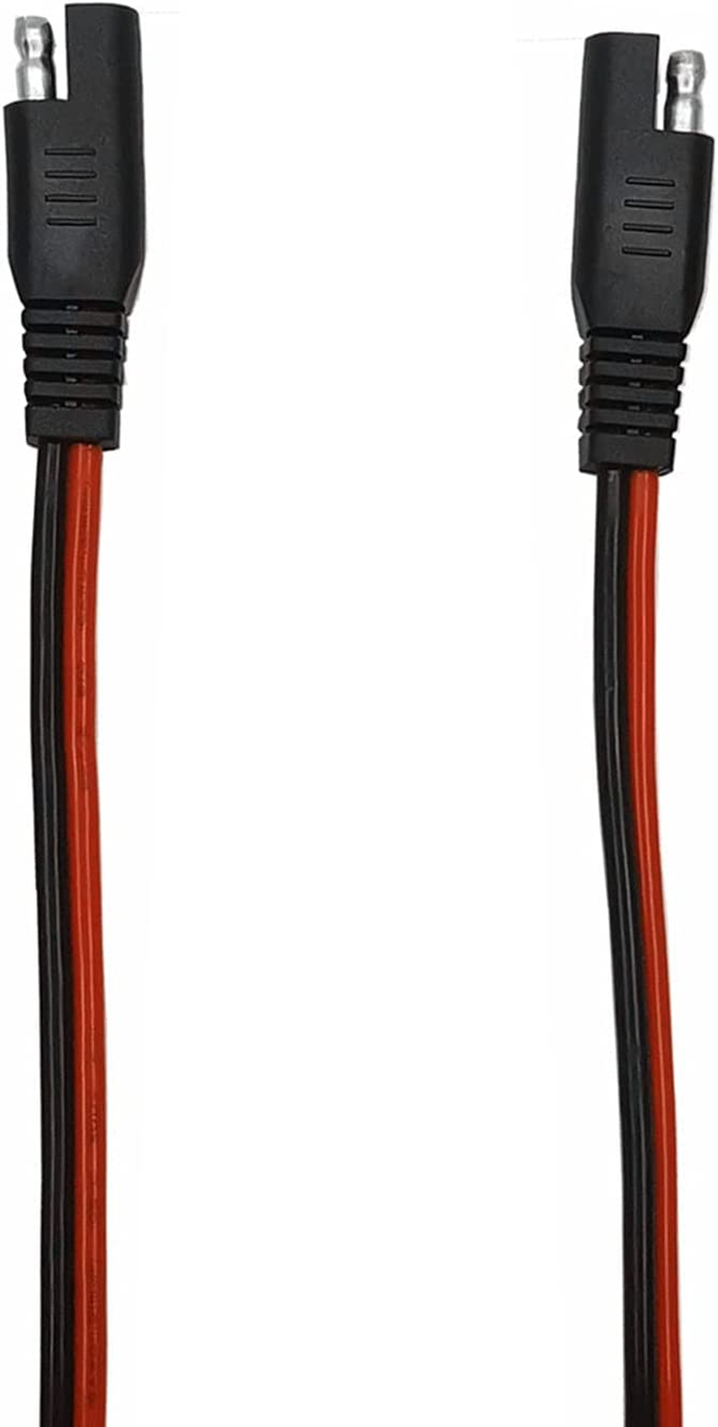 SAE Connector Extension Cable 12FT - 12V-24V Battery Charging Cord with Dust Cap 2 Pin Quick Connect Disconnect Plug DC Connection for Camp Trailer Solar Panels (12Ft) image number 6