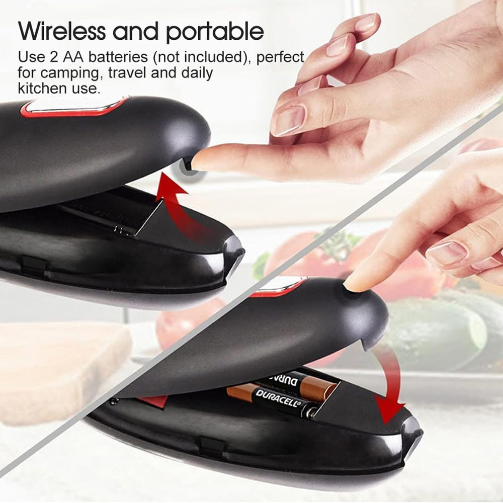 Leona Co Electric Can Opener Automatic &ndash; One Touch Hands Free Can Opener for Seniors with Arthritis, Side Cut Tin Opener, Safe Smooth Edge Can Opener for Kitchen, Travel & Camping image number 3