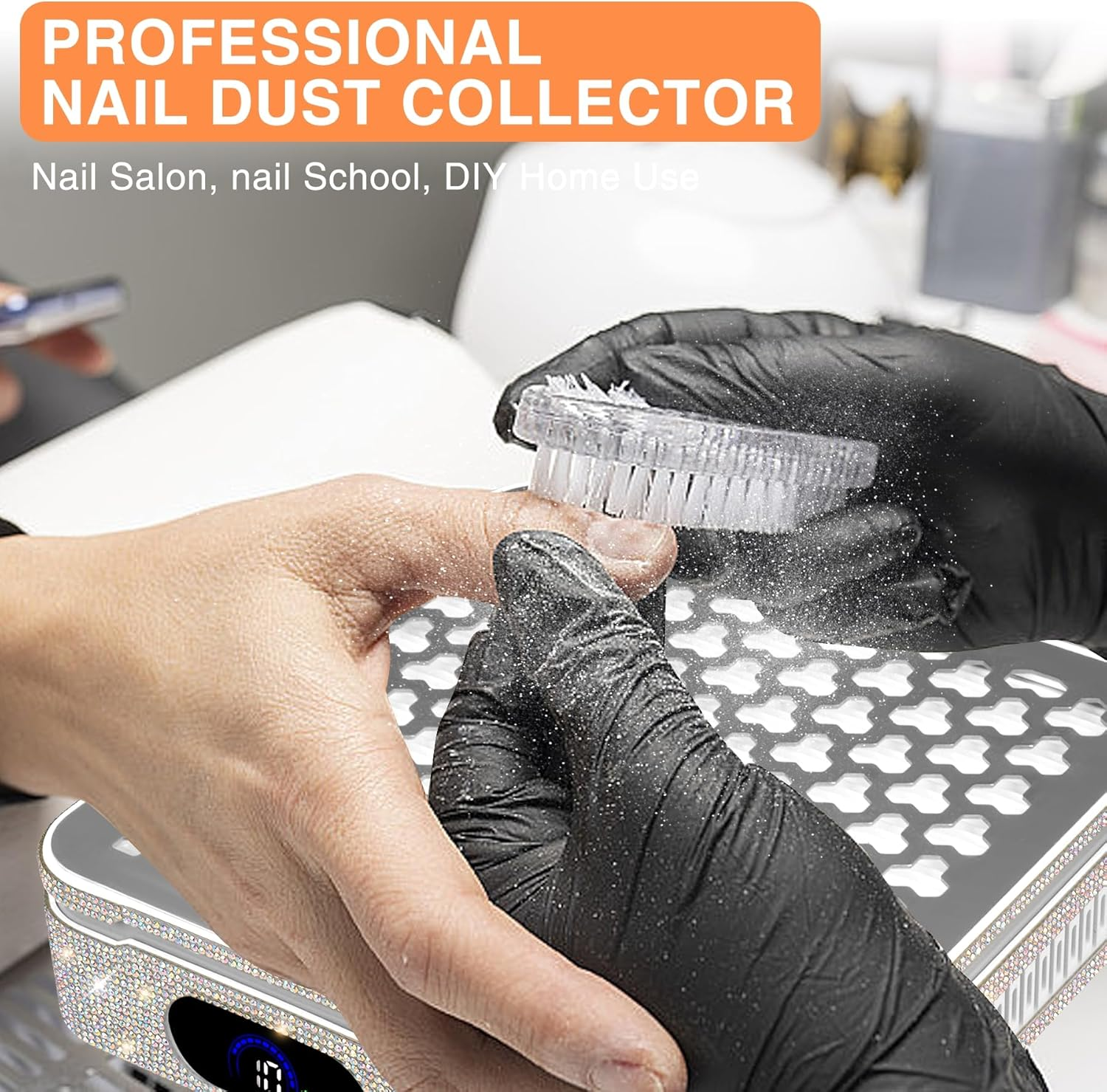 IMENE Nail Dust Collector for Nail Tech, Powerful Nail Vacuum Cleaner image number 4