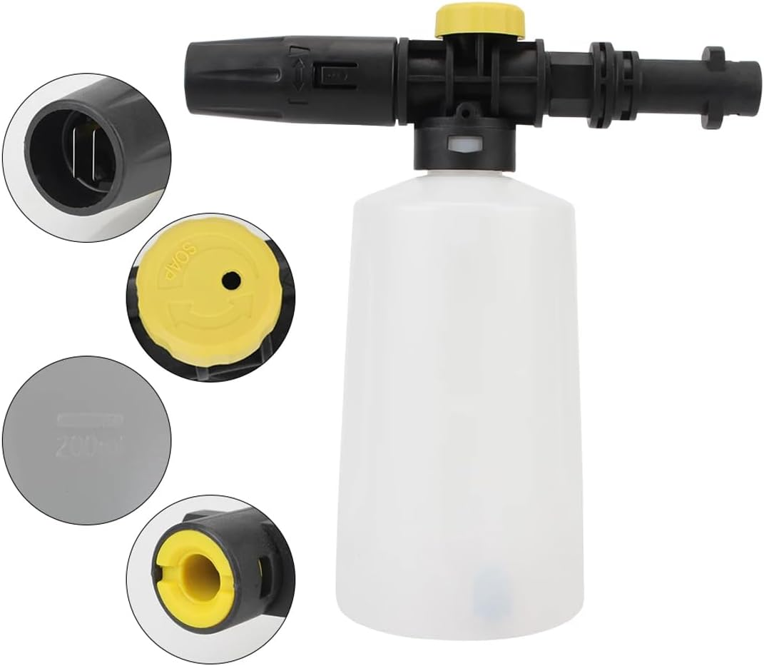 AIMALL K Series High Pressure Foam Cannon &ndash; Adjustable Snow Foam Sprayer for Car Washing, 1L Watering Pot with 0&ndash;60&deg; Nozzle and Rotating Jet Head, 8.85X7.87In image number 6