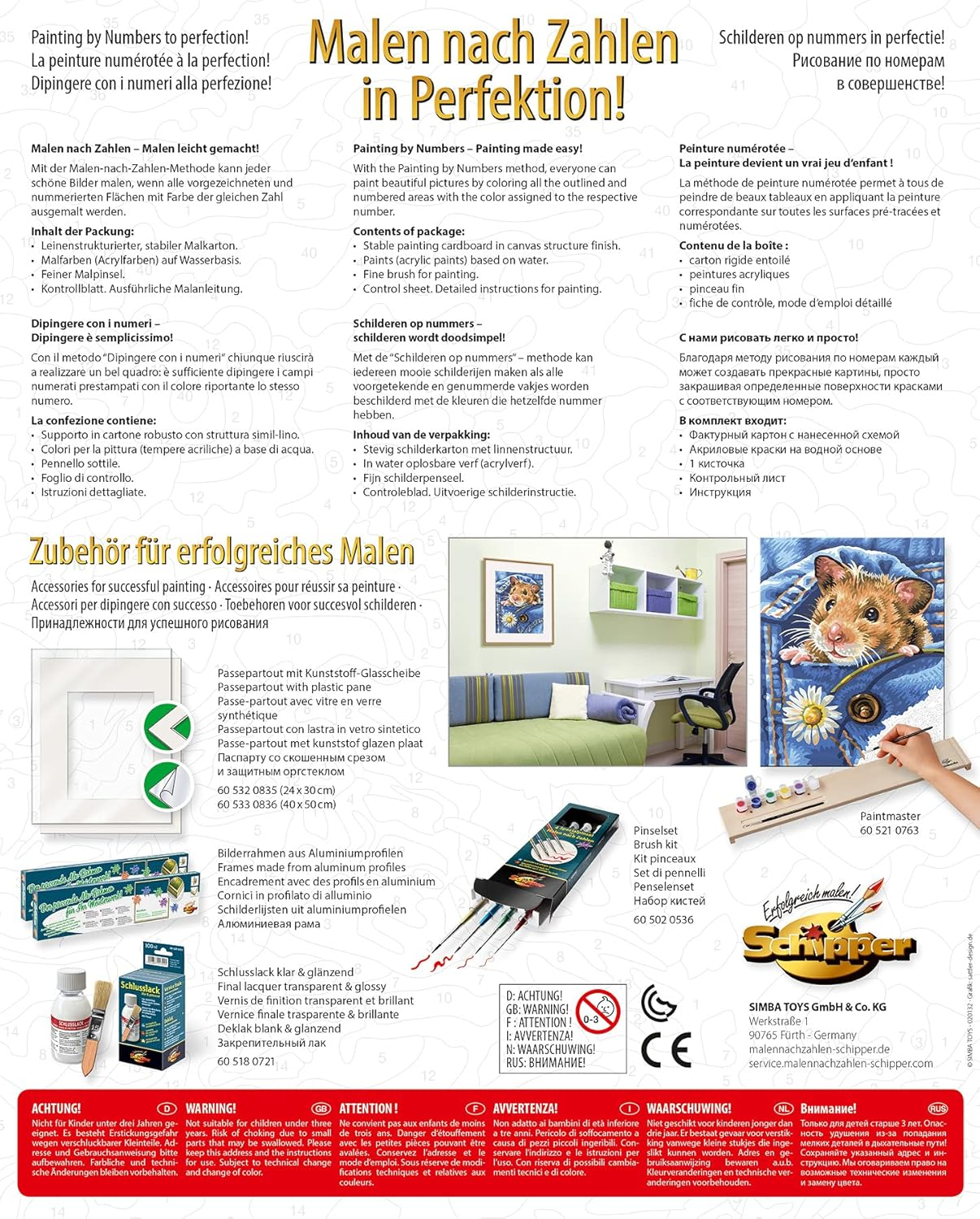 Schipper 924 0436 - Painting by Number Mucki, the Blind Passenger for Kids, 24X30 Cm image number 2