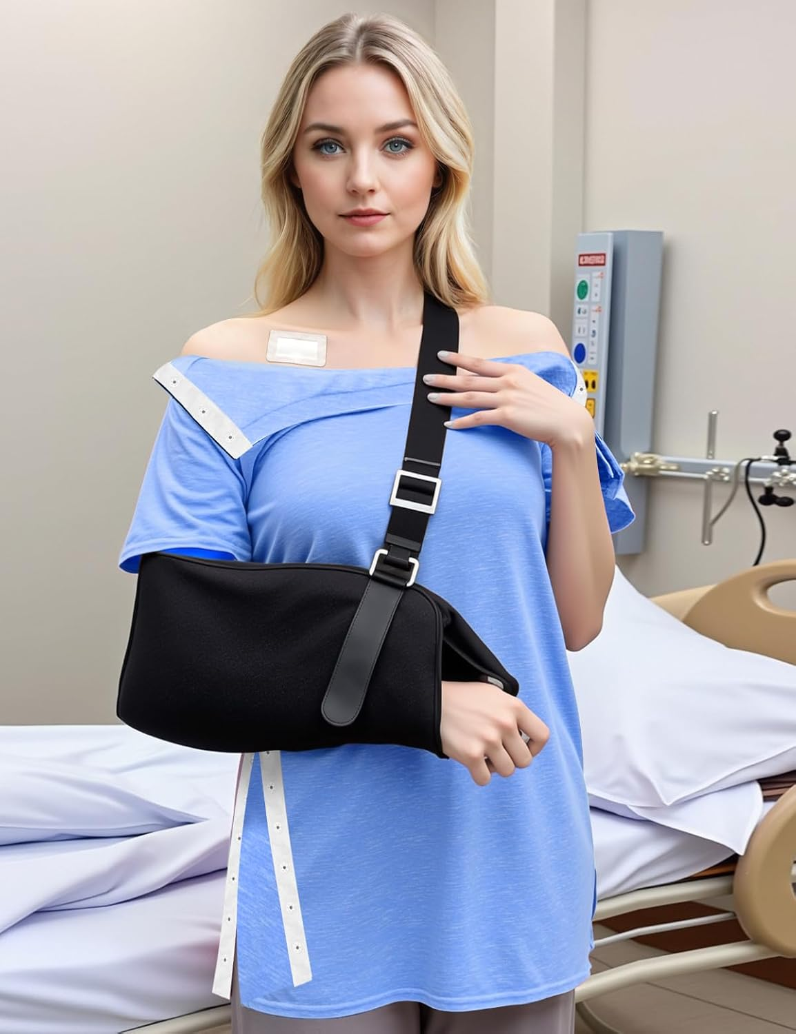 Shoulder Surgery Recovery Shirts Women Post Surgery Shirt Left and Right Side Snap Access Recovery T Shirt for Women