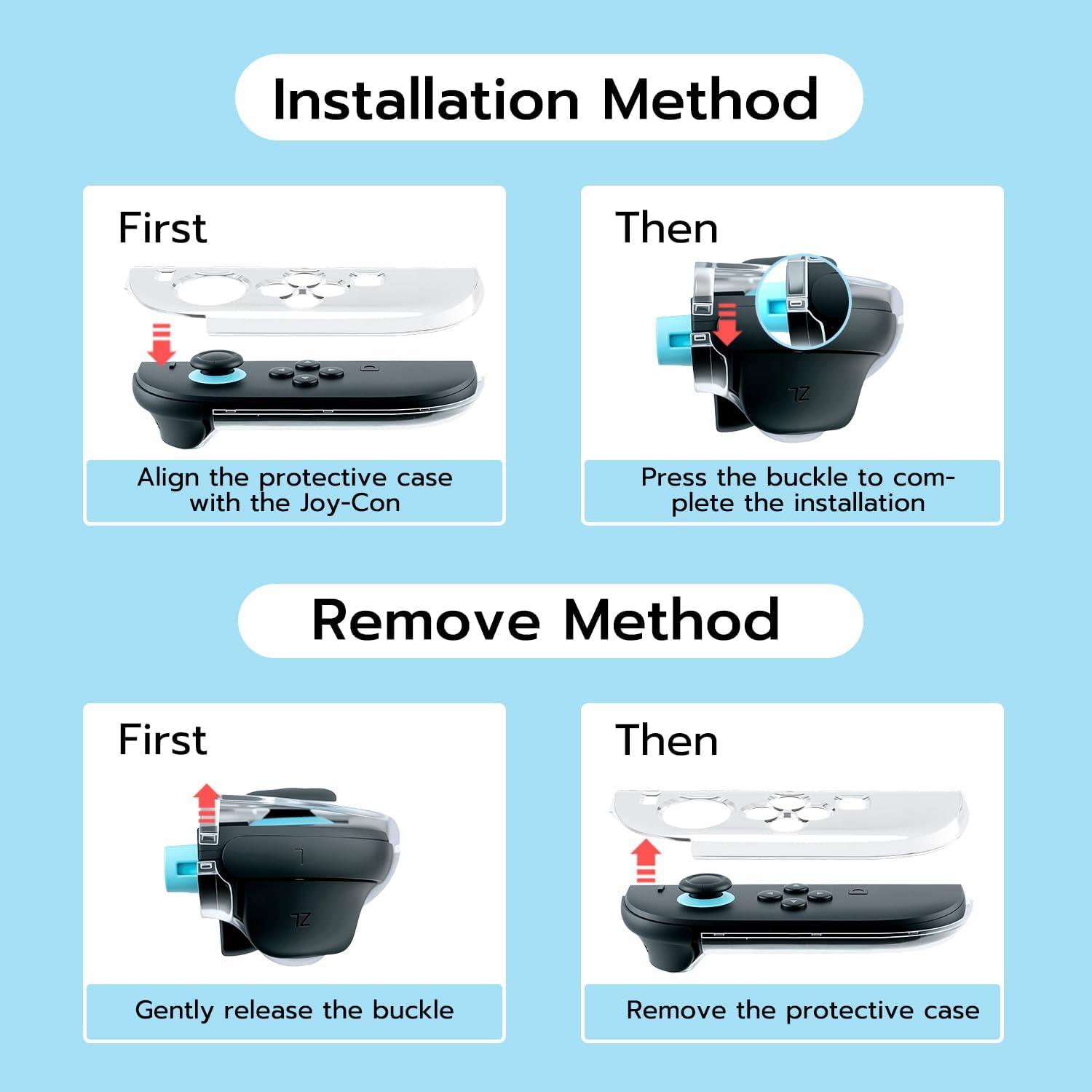 Mcbazel Protective Case for N-Switch 2 Joy Con Accessories,Clear PC Cover -Split Design, Lightweight&Eco-Friendly,Easy Install for Full Protection&Hd Transparency image number 1