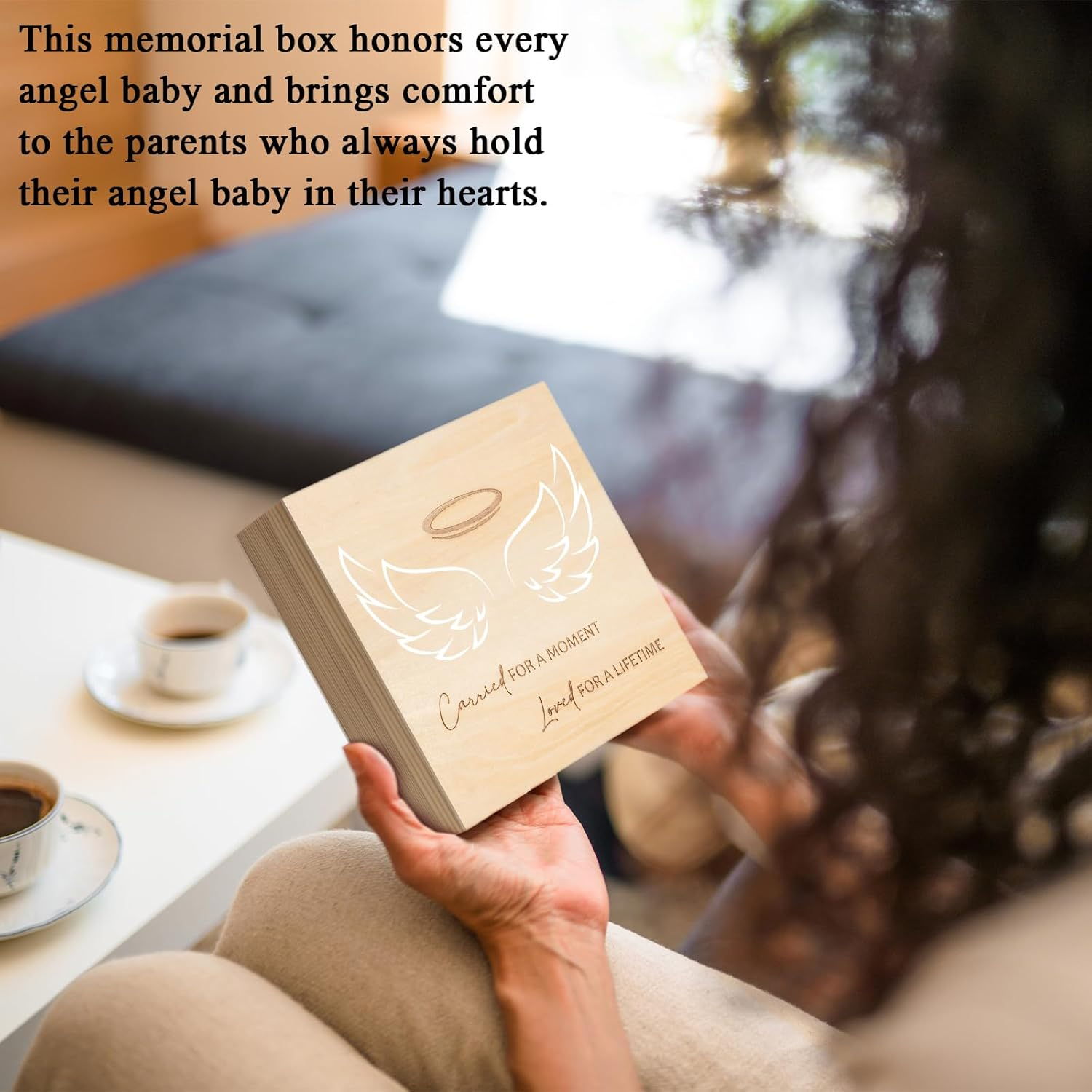 Miscarriage Memorial Box - Miscarriage Gift for Mothers Fathers Parents, Baby Loss Care Package, Pregnancy/Infant Loss Keepsake Box, Angel Baby Memory, Loss of Baby Sympathy Gift Bereavement image number 5