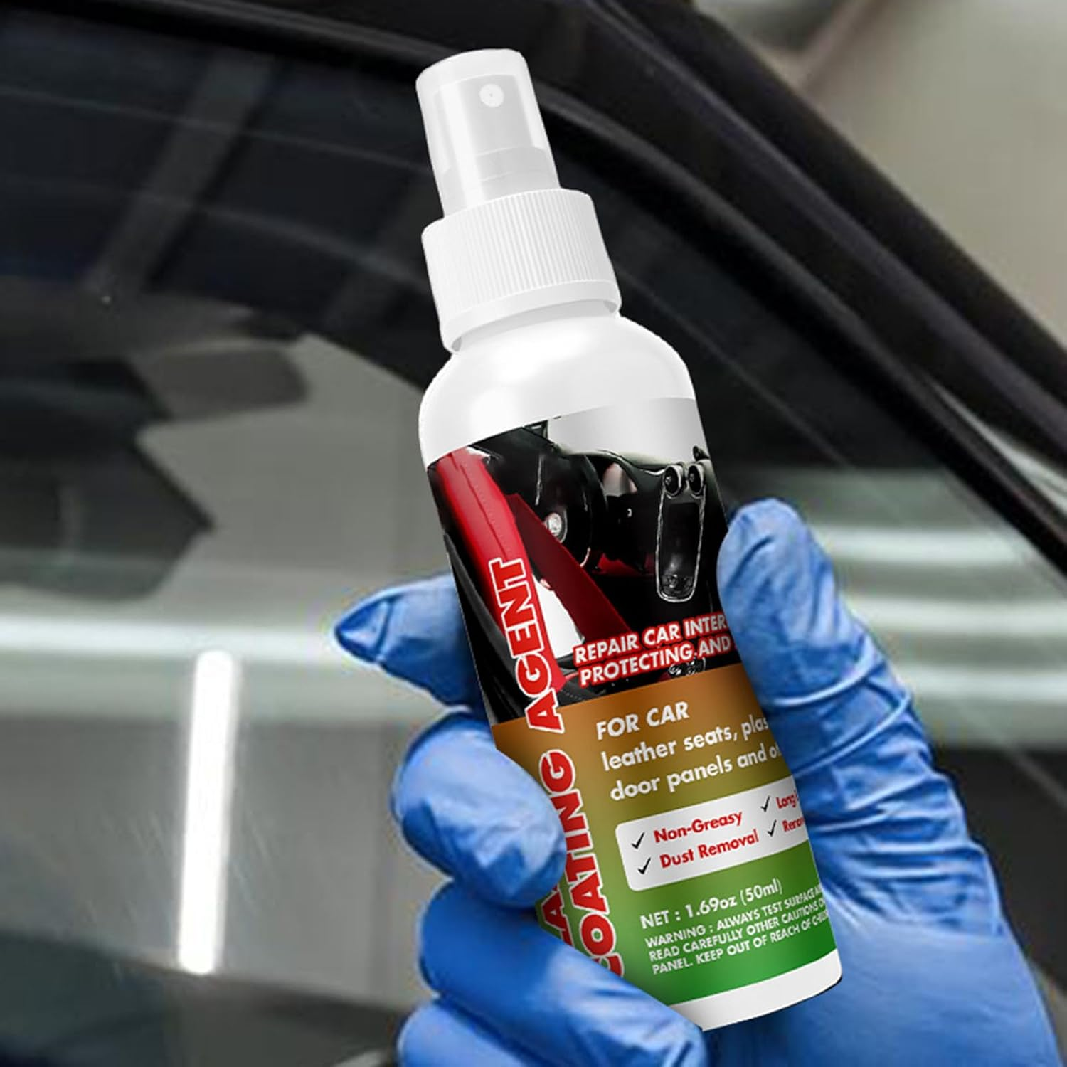 Rronnoy Trim Restorer - Interior Restorer | Car Interior Coating Agent - for Automotive Bumper Triangle Door Frame Tire Dashboard Door Panel - 50Ml image number 2