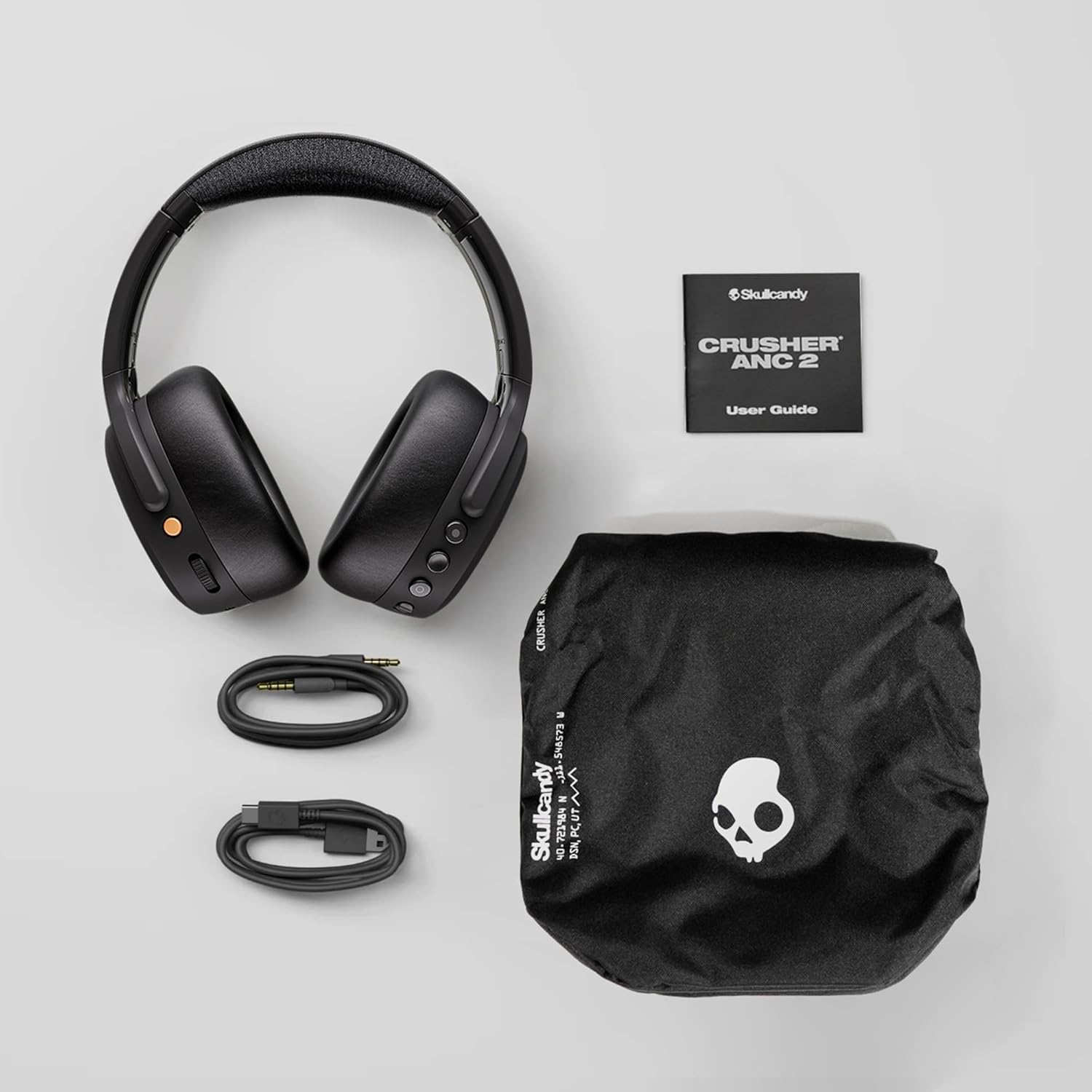 Skullcandy Crusher ANC 2 Bluetooth Noise Cancelling Headphones 50 Hour Battery Extra Bass Tech Usage Wireless Headphones with Built in Microphone with Android and Iphone Noise Cancelling - Base Tan image number 3