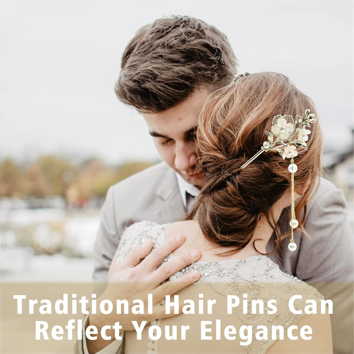 6 Pcs Chinese Hair Sticks with Pendants, Gold Metal Japanese Hair Pin for Long Hair, Retro Chinese Hair Pin for Women, Traditional Hanfu Hair Chopsticks, Hair Flower Accessories (Gold) image number 5