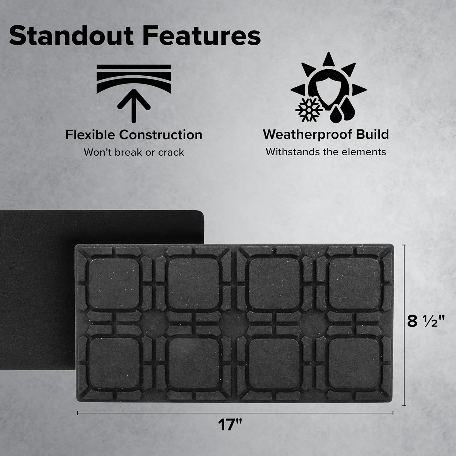 Camco 44601 8.5" X 17" Leveling Block Non Slip Pad image number 1