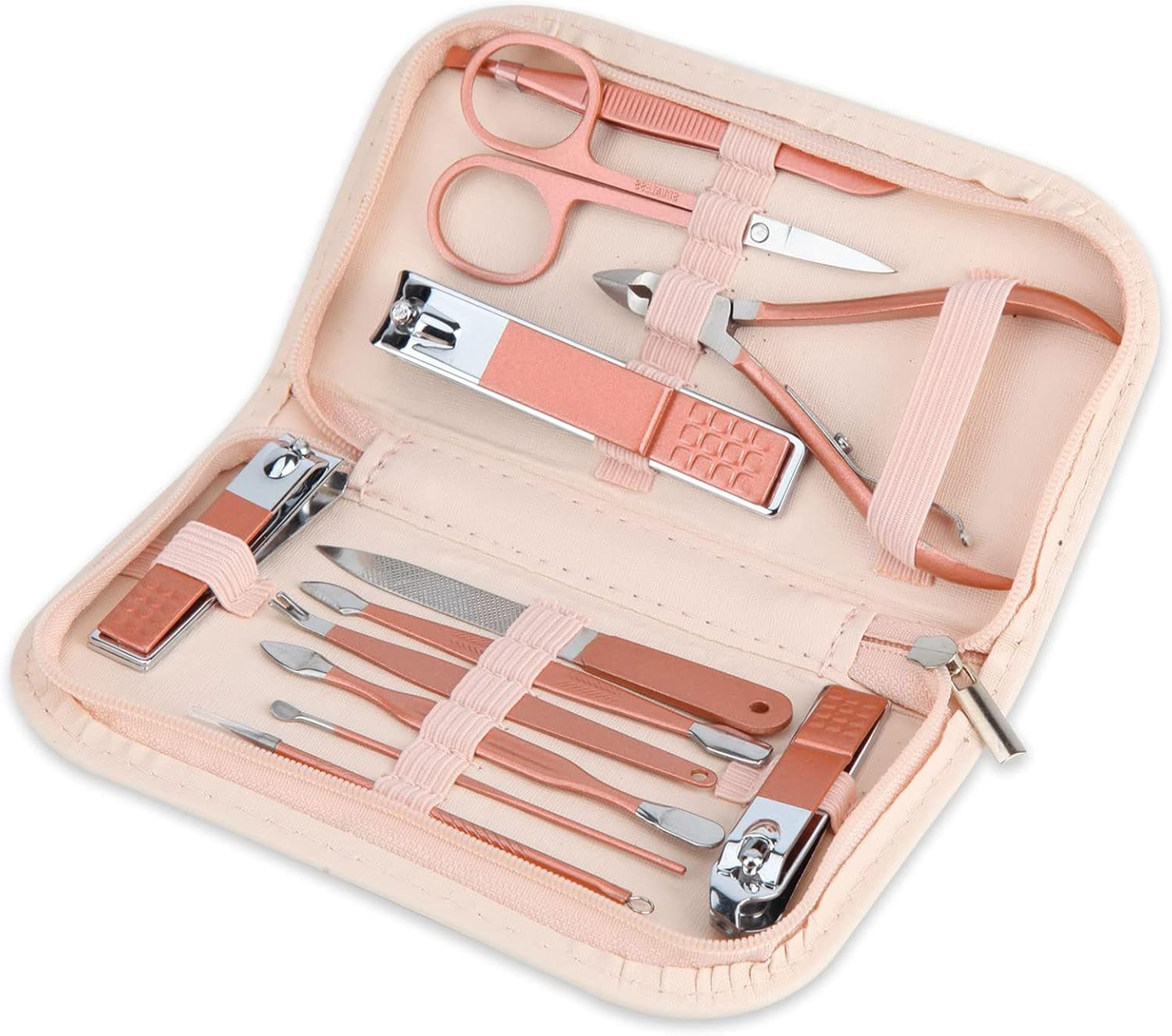 12-Piece Professional Manicure and Pedicure Kit with Nail Clippers and Beauty Tools for Home and Travel, Gift Sets for Women - Ermaoo image number 4
