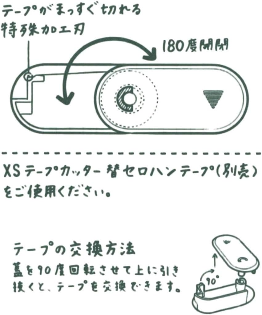 Midori Tape Cutter XS Black a 35539006 - Blue image number 5