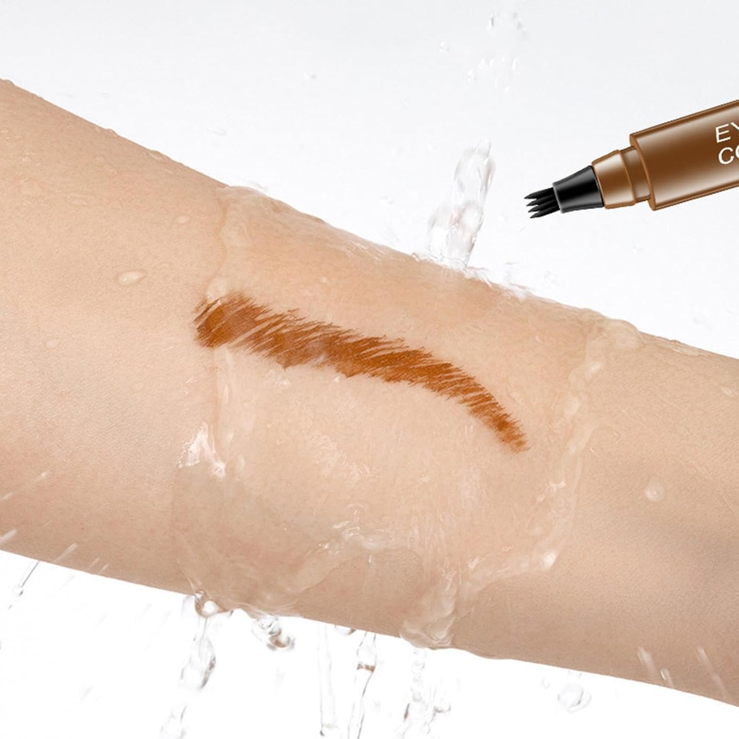 Eyebrow Pen &ndash; Smudge-Proof Fork Tip Applicator, Fine Brow Definer Tool | Durable Liquid Makeup Marker, Realistic Eyebrow Filler Brush, Cosmetic Solution for Shaping and Defining Eyebrows image number 6