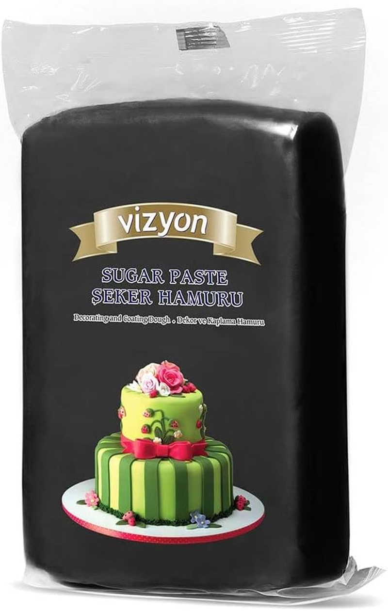 Vizyon Fondant Sugarpaste 250 G, Black image number 1