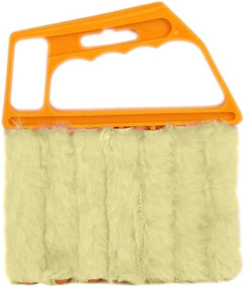 Blind Cleaner Brush, Blinds Dust Shutters, Mini Washable & Removable Window Air Conditioner Duster with 7 Slat Handheld Household Kitchen Cleaning Tools (Yellow, One Size) image number 1