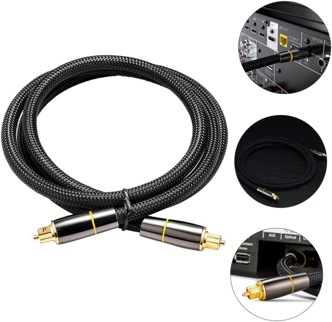 MERRYHAPY Optical Audio Cable Male to Male Replacement Cord for Sound Bar Ensuring and Stable Audio Output Soft and Flexible Design for Home Theatre and Tv Use image number 2