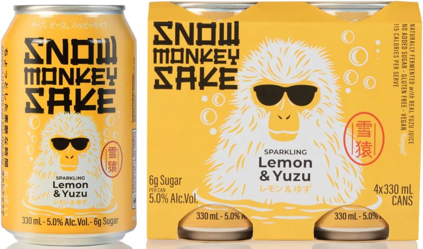 Snow Monkey Sake - Lemon & Yuzu 4 X 330 Ml 5%