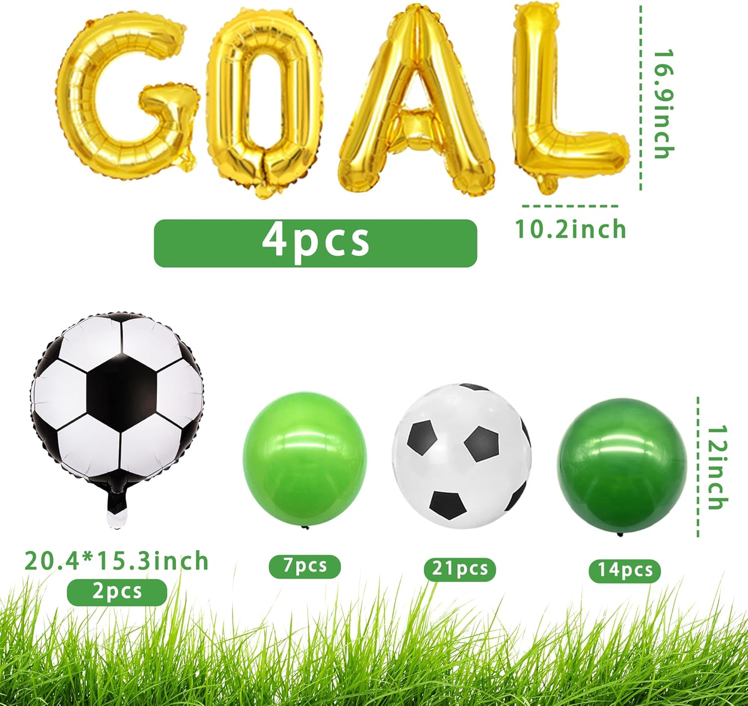 Soccer Balloons Soccer Party Decorations for Men&rsquo;S Boy&rsquo;S Soccer Birthday Party Sports Theme Party (Style 01)