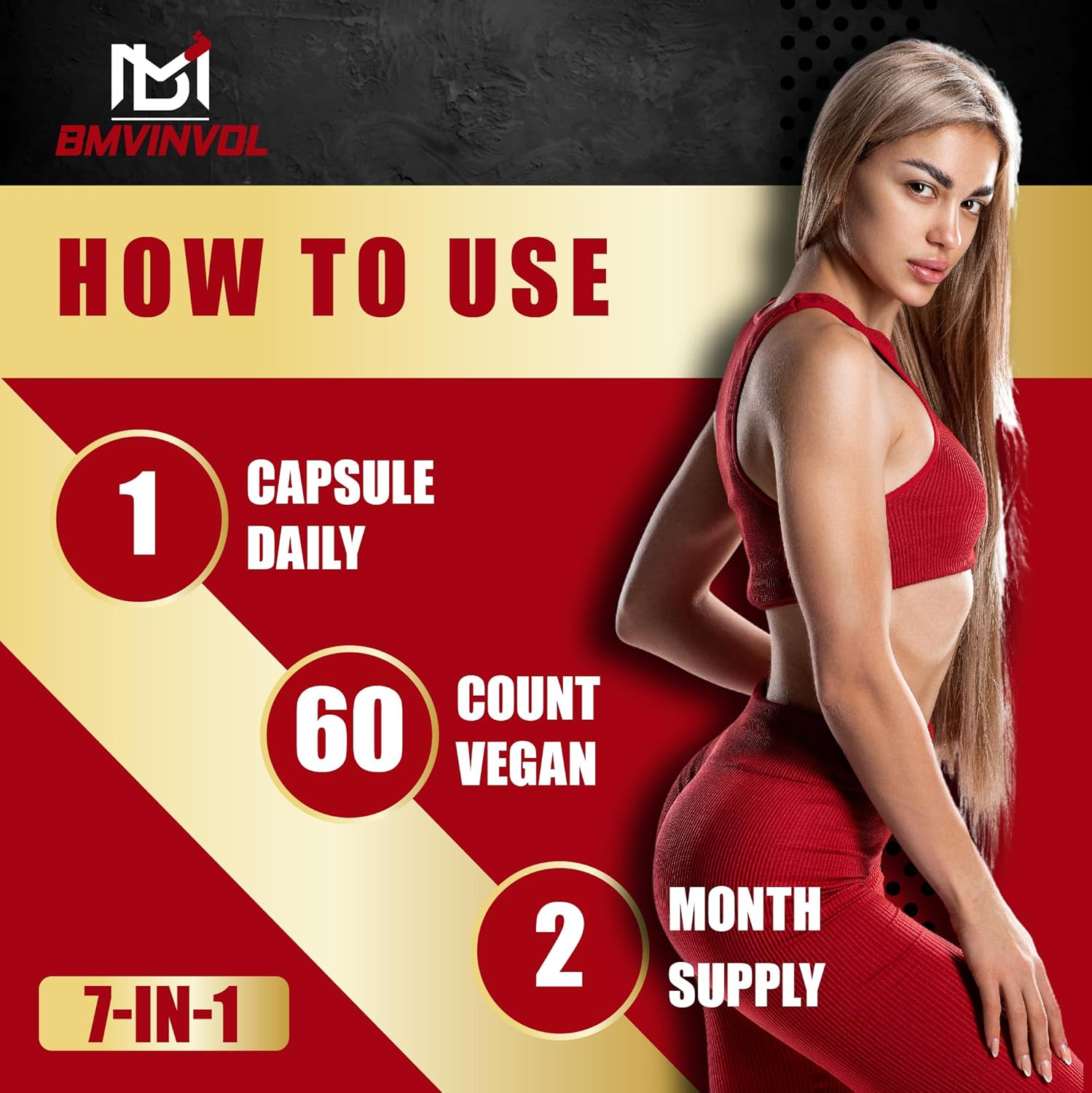 Apple Cider Vinegar Capsules - Herbal Equivalent with Ginger, Turmeric, Elderberry, Beet Root - 2 Months Supply image number 1