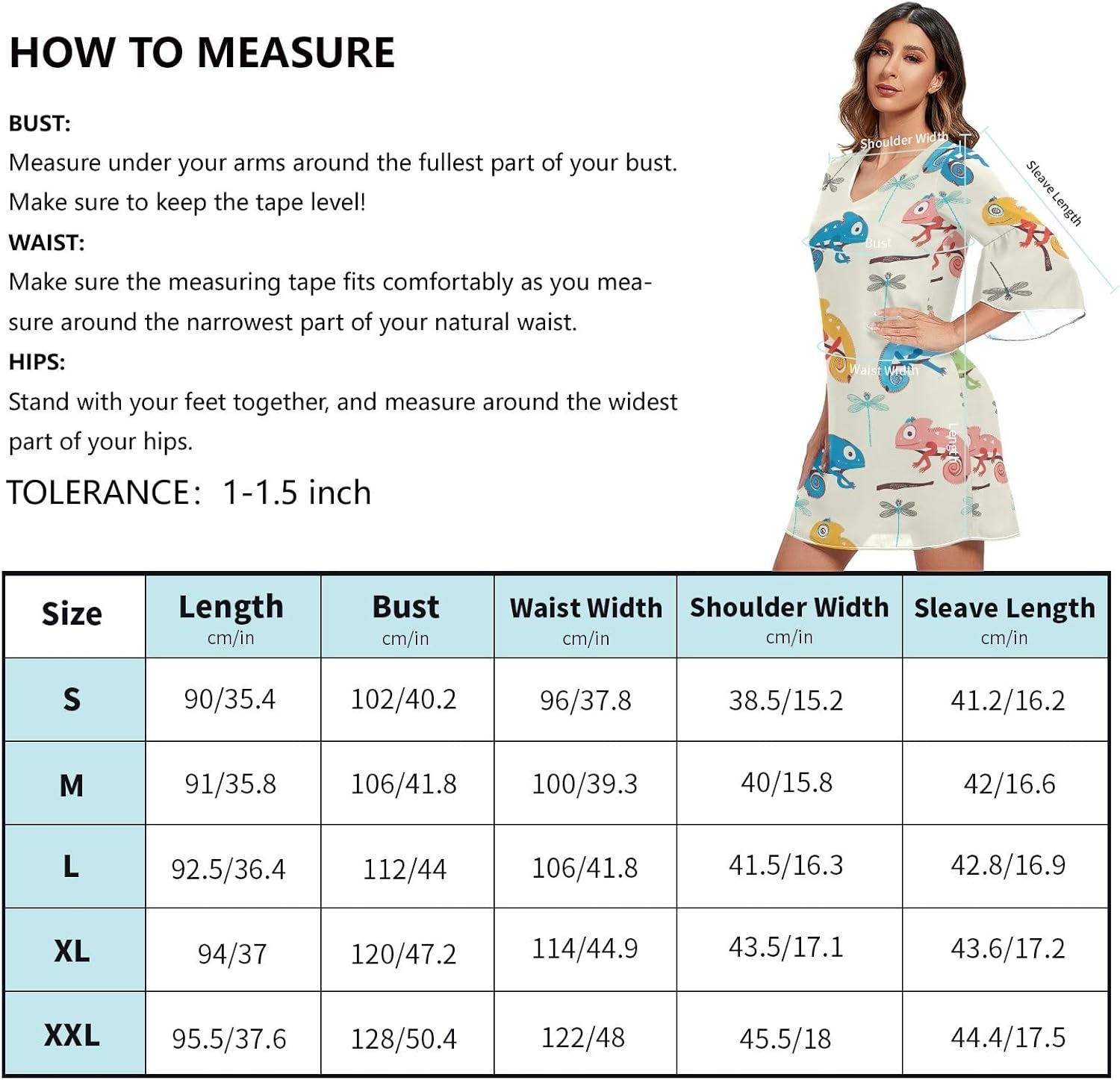 Colorful Chameleons Dragonflies Cream Western a Line Dress Printed Line Maternity Dress S-XXL image number 2