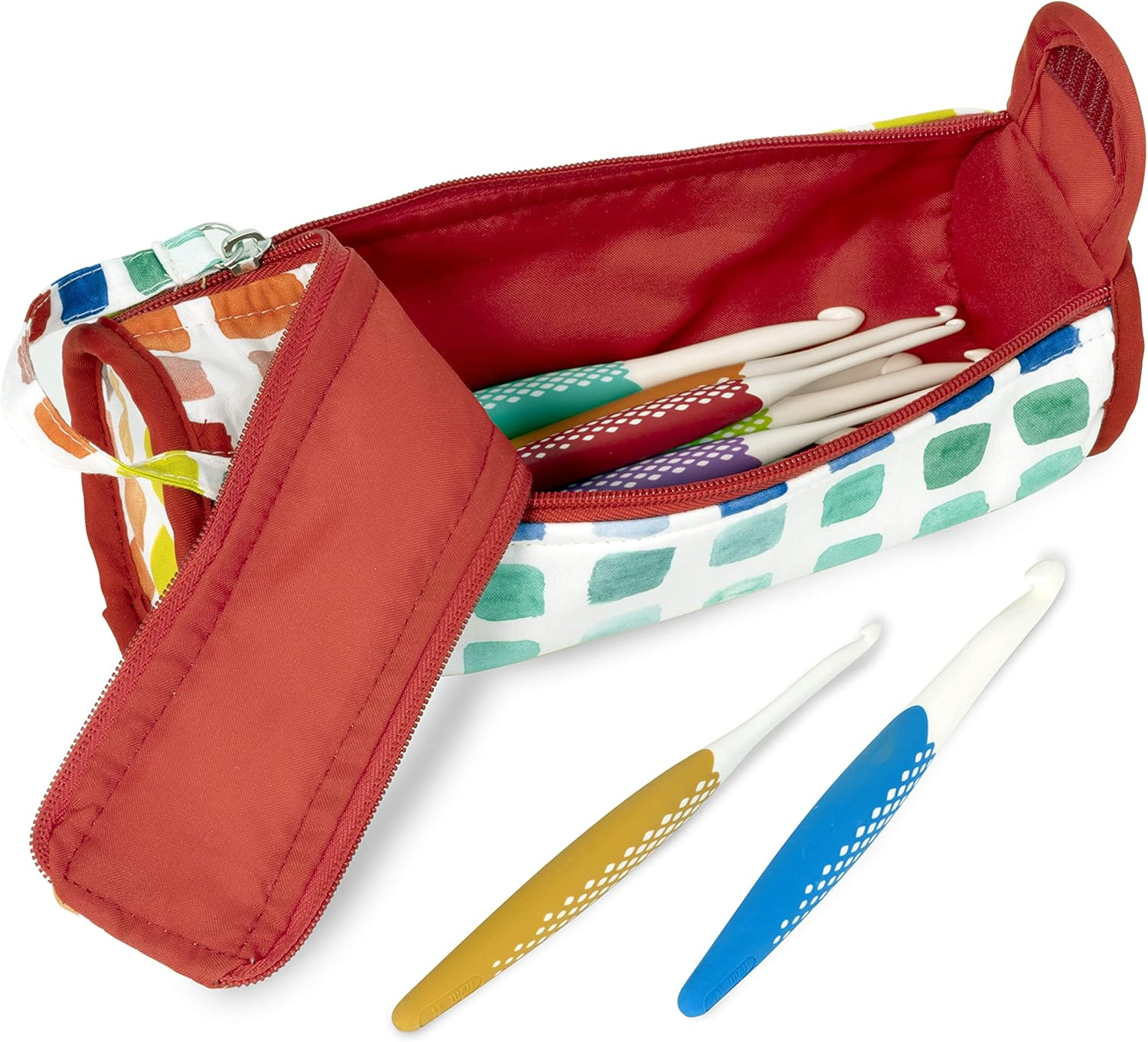 Prym Roll & Organizer, Rainbow Specks Crochet Hook Storage Case image number 2