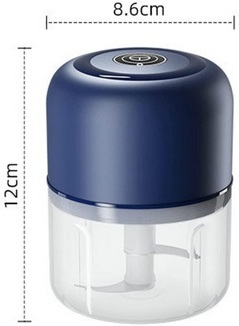 NDBOX Mini Electric Garlic Chopper 250Ml - Portable USB Rechargeable and Lightweight Spice Blender for Onion, Tomato, Ginger, Beans - Three Blades Handy Food Processor Mincer (White) image number 2