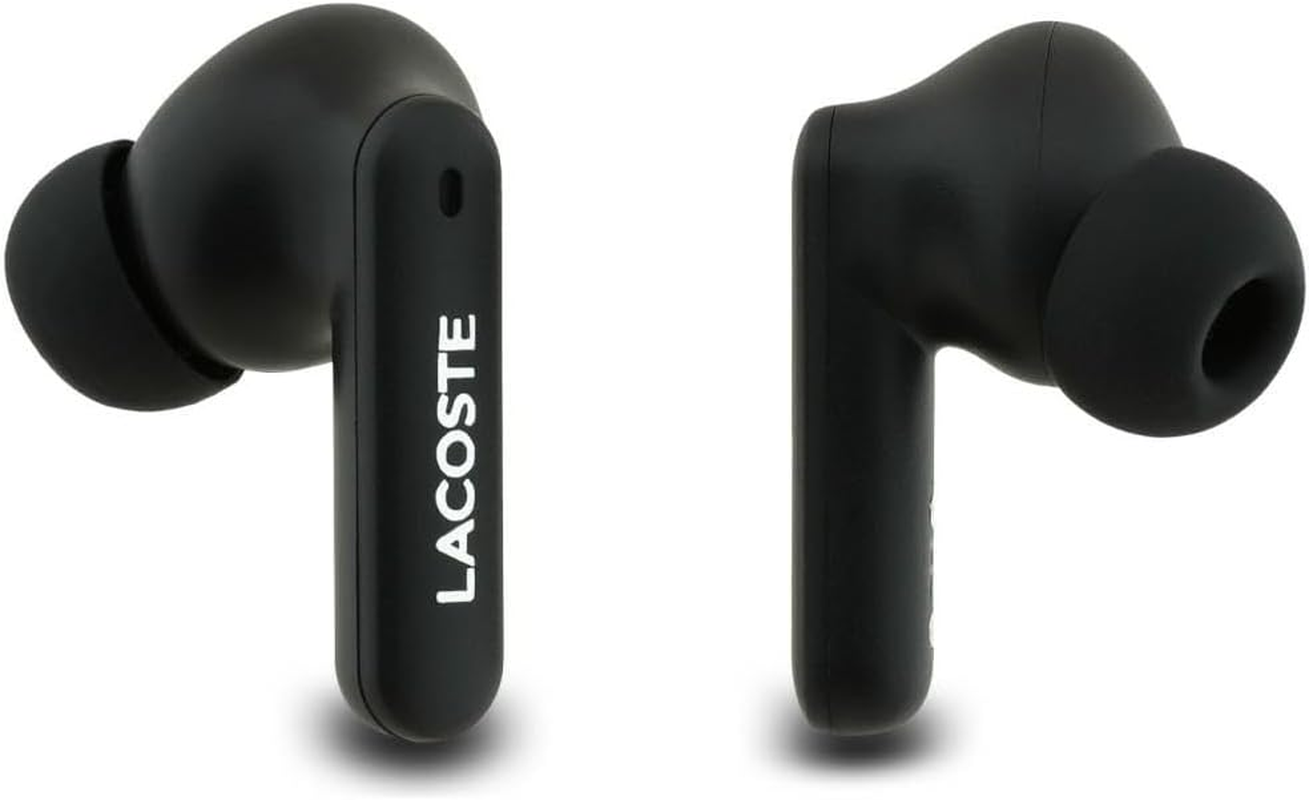 CG Mobile Lacoste TWS Iconic Pe Pique Bluetooth Headphones (Black) image number 3