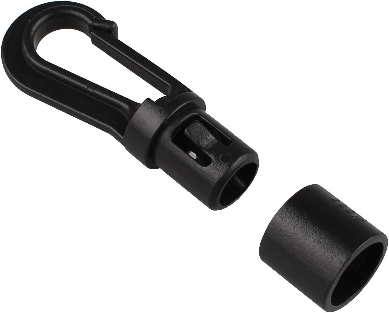 Futheda 20PCS 8Mm Shock Cord End Hook for Boat Kayak Canoe - Bungee Cord Hanging Terminal Ends - Plastic Lashing Hooks for DIY Elastic Stretch Cords 1/4 Inch image number 2