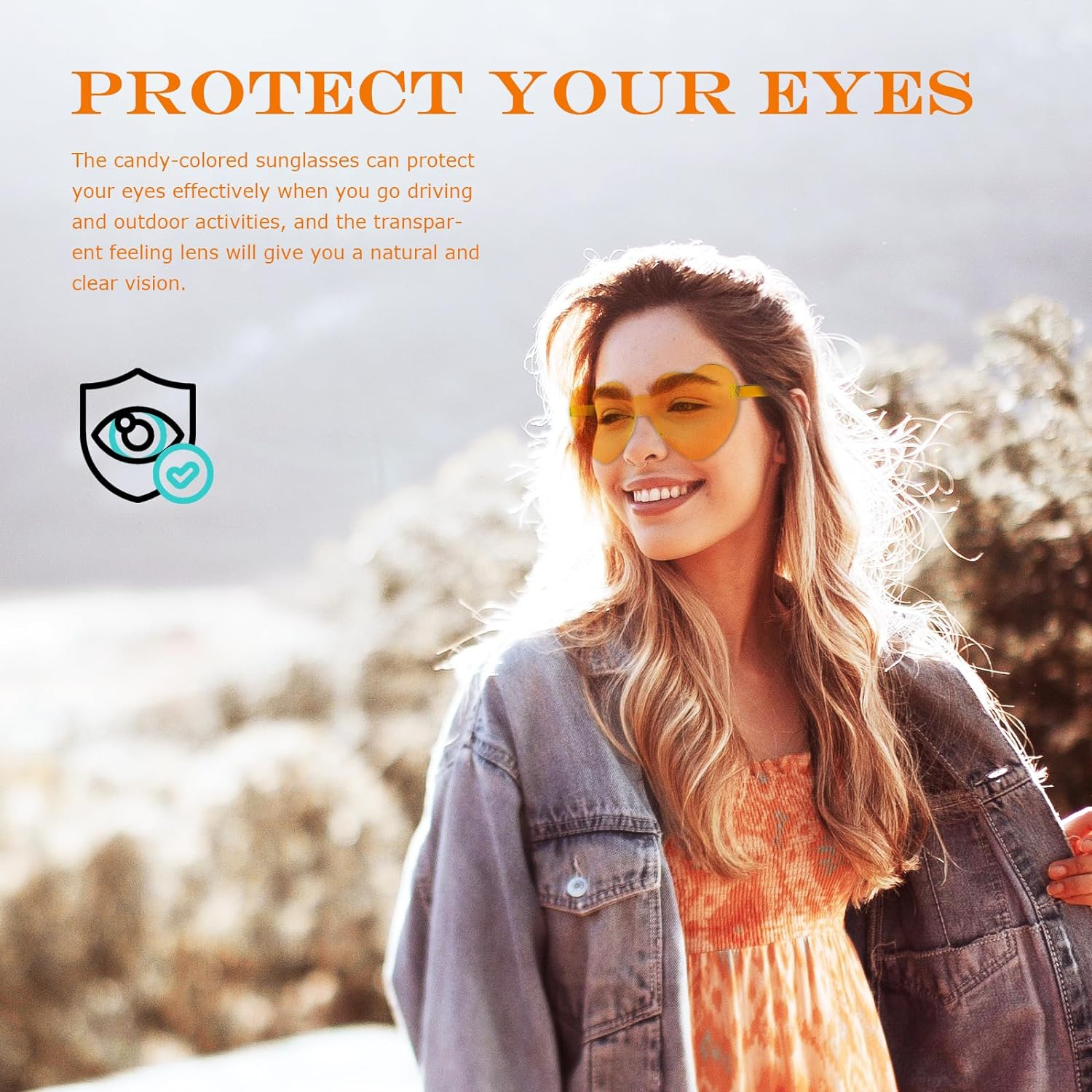 Lenamos 12 Pairs Rimless Sunglasses - Colorful Heart Frameless Sunglasses Bulk for Party Favors Women Men Decoration