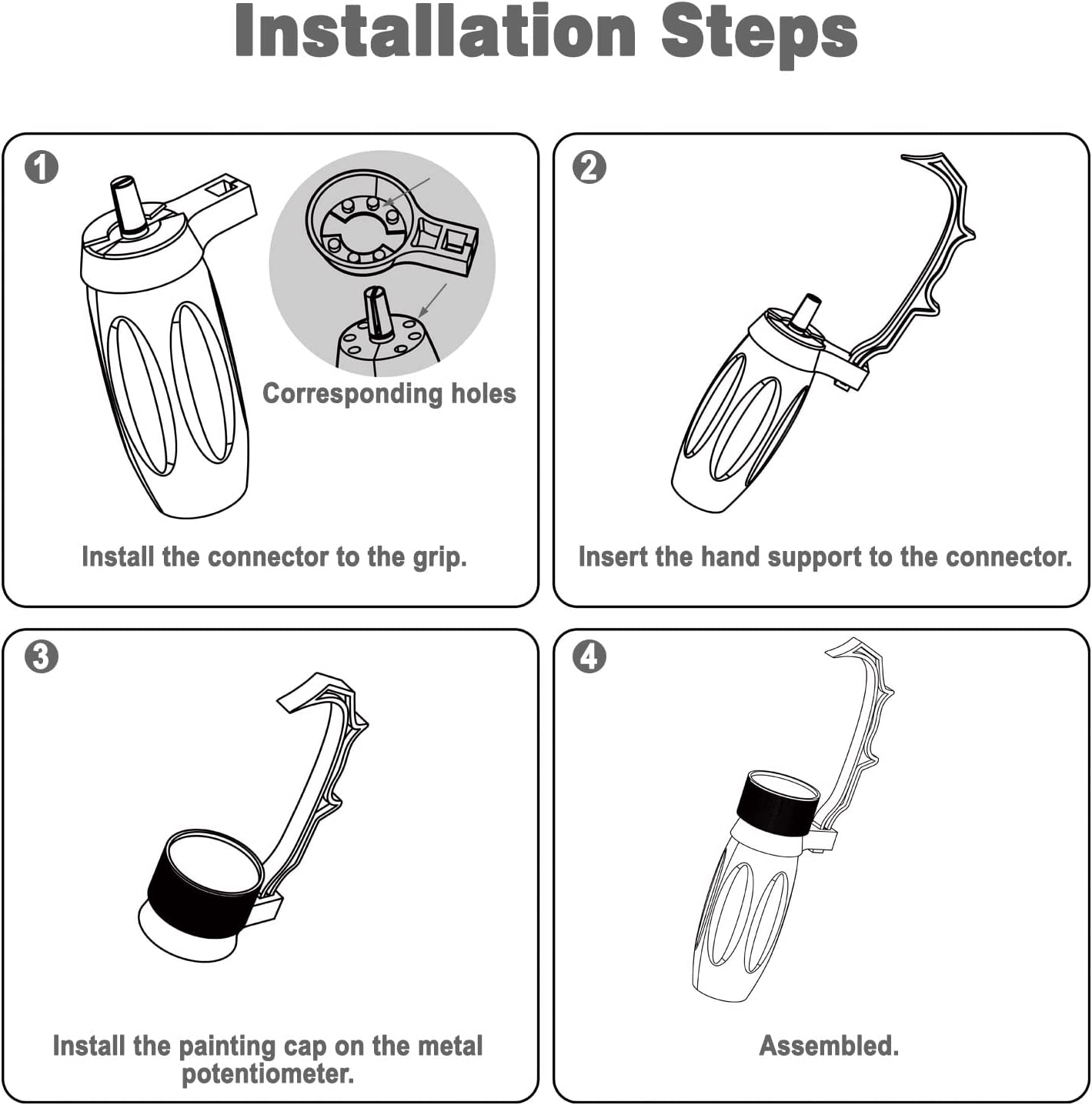 Evemodel Model Hand Painting Handle Coloring Holder Soldiers Handicraft (Black) image number 4