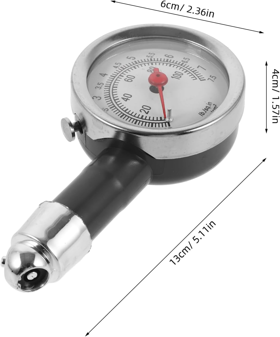 Car Tire Pressure Gauge Mini Dial Meter High Precision Metal Tyre Pressure Tester Portable for Automotive Wheel 0-100 Psi image number 2