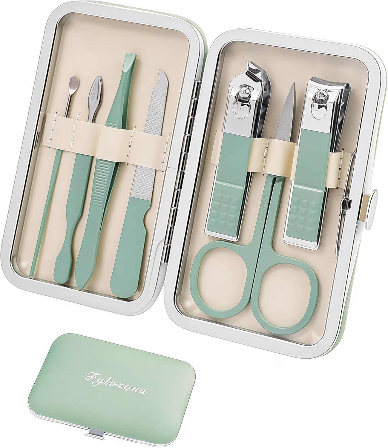 Manicure Set, Nail Set Nail Case Nail Clippers Travel Essential Nail Care Tools Fashion Stainless Steel Nail Clippers Kit Pedicure Kit Care Nail Gift for Women Friends and Parents image number 5