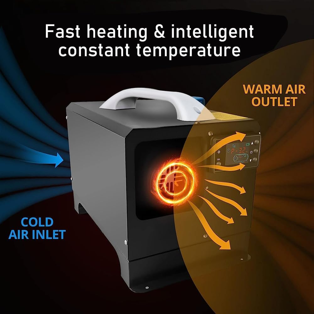 Alston Diesel Air Heater 12V 8KW Tank Portable Heater Thermostat with Remote Control and LCD Display for Car Truck Boat RV Campers Caravan Motorhome image number 2