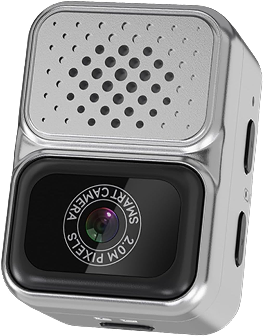 Zopsc 1080P Keychain Camera, Tiny Retro Digital Camera, 2MP Photos, 128GB Expandable, Portable Pocket Video Recorder for Travel & Study (White)