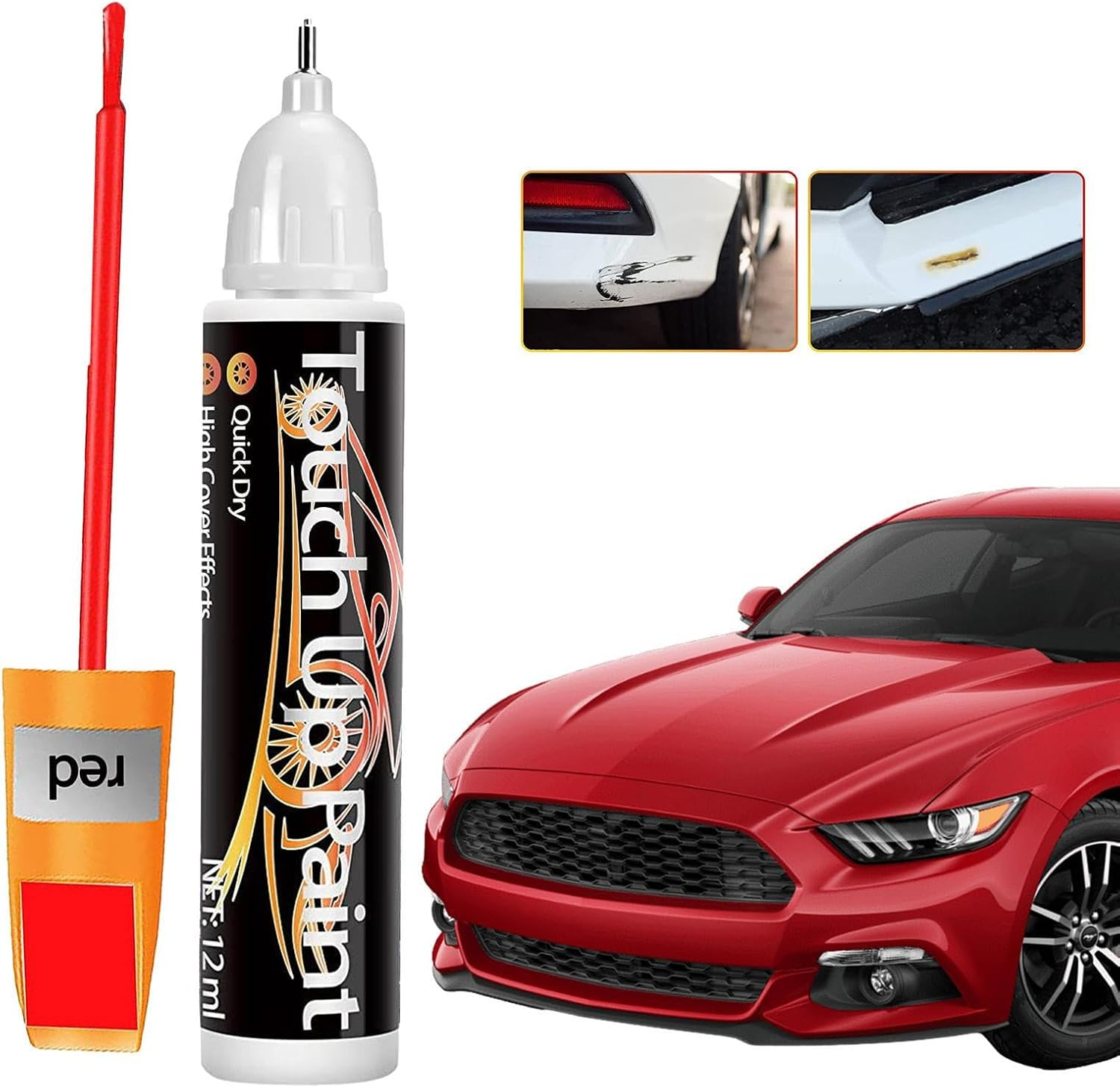 Car Paint Scratch Repair Pen | Car Paint Scratch Repair Touch-Up Paint Pen,2-In-1 12Ml Car Paint Pen for Deep Scratches, Various Cars, Vehicles, Paint Repair Buniq image number 2