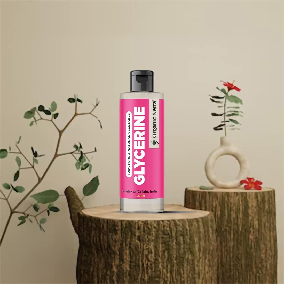 Organic Netra Glycerine for Face 100% Pure & Natural Glycerine Liquid for Face, Beauty and Skin Care Pure & Unscented Glycerine Suitable for All Skin Type, 200Ml image number 3