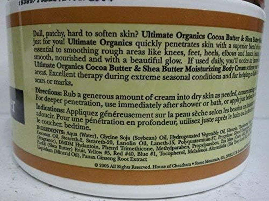 Ultimate Organic Cocoa Butter & Shea 8 Oz. Jar image number 1