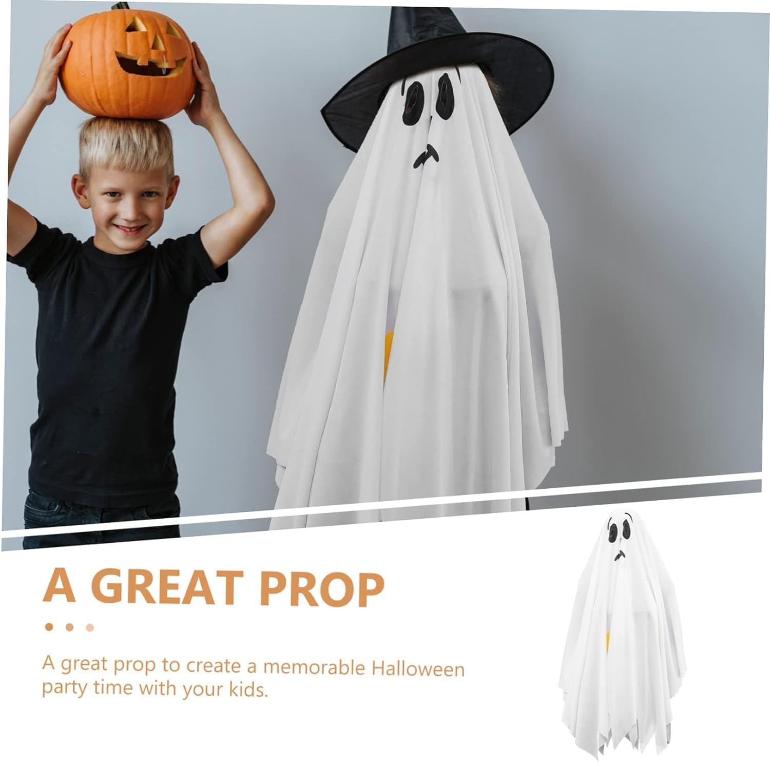 Ghost Cloak Kids Decor Halloween Decorations Outdoor Halloween Costumes Halloween Ghost Decoration Ghost Cosplay Costume Baby Ghost Cloak Ghost Dress up Costume Halloween Supplies image number 4