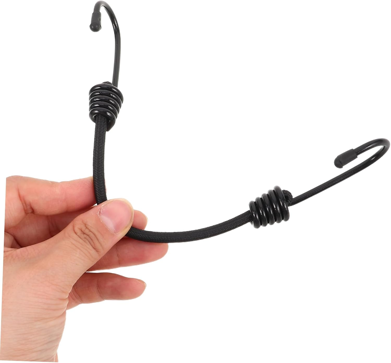 Holibanna 10Pcs Heavy Duty Elastic Bungee Cords Hooks Luggage Tie down Straps for Motorcycle Binding Scooters Bikes Trunk Fixing image number 4